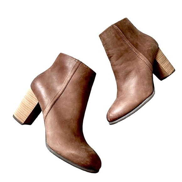 Vionic Kennedy Brown Dark Leather Heeled Ankle Booties, Women’s Size 11 - Picture 9 of 16